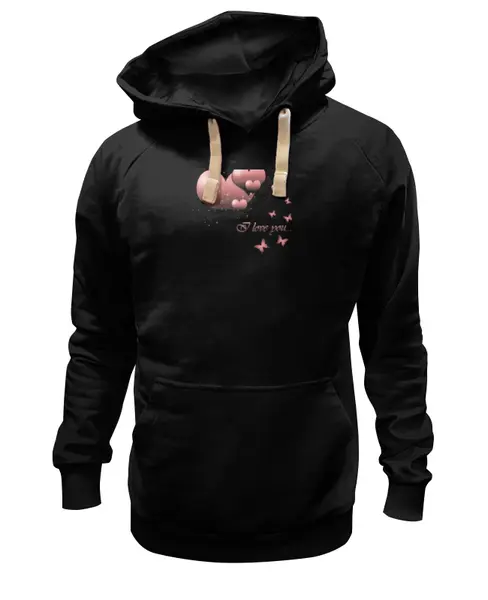 Заказать премиальную одежду в Москве. Толстовка Wearcraft Premium унисекс Я люблю тебя  от Balloge - готовые дизайны и нанесение принтов.
