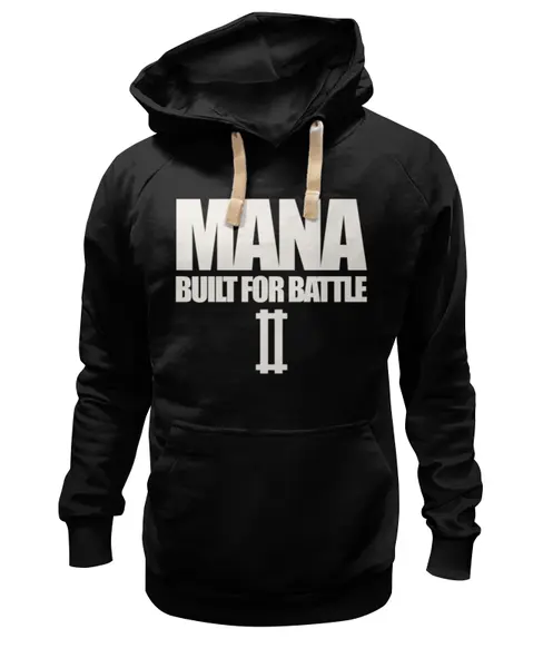 Заказать премиальную одежду в Москве. Толстовка Wearcraft Premium унисекс MANA — BUILT FOR BATTLE от Rugby  Man - готовые дизайны и нанесение принтов.