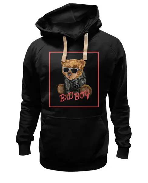 Заказать премиальную одежду в Москве. Толстовка Wearcraft Premium унисекс Bad boy_bear от chebotaevbaks@gmail.com - готовые дизайны и нанесение принтов.