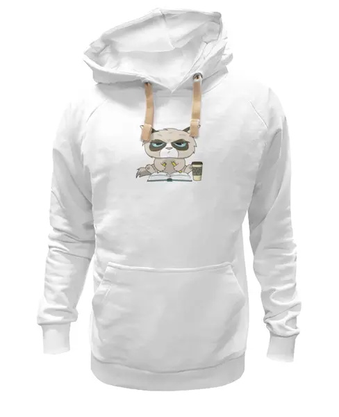 Заказать премиальную одежду в Москве. Толстовка Wearcraft Premium унисекс Грустный Кот от trugift - готовые дизайны и нанесение принтов.
