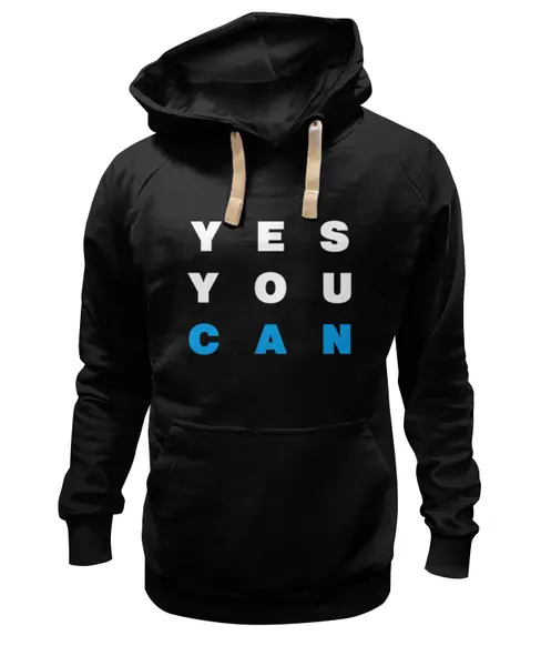 Заказать премиальную одежду в Москве. Толстовка Wearcraft Premium унисекс YES YOU CAN от Startech.vc  - готовые дизайны и нанесение принтов.