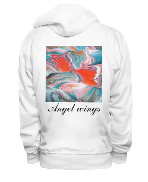 Заказать премиальную одежду в Москве. Толстовка Wearcraft Premium унисекс Angel wings (Крылья Ангела) от Елена Благославова - готовые дизайны и нанесение принтов.