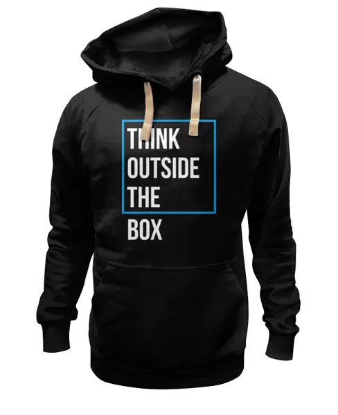 Заказать премиальную одежду в Москве. Толстовка Wearcraft Premium унисекс Think outside the box от Startech.vc  - готовые дизайны и нанесение принтов.