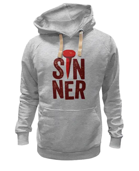 Заказать премиальную одежду в Москве. Толстовка Wearcraft Premium унисекс Sinner от Leichenwagen - готовые дизайны и нанесение принтов.