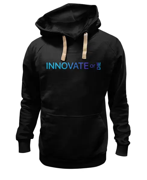 Заказать премиальную одежду в Москве. Толстовка Wearcraft Premium унисекс Innovate or die от Startech.vc  - готовые дизайны и нанесение принтов.