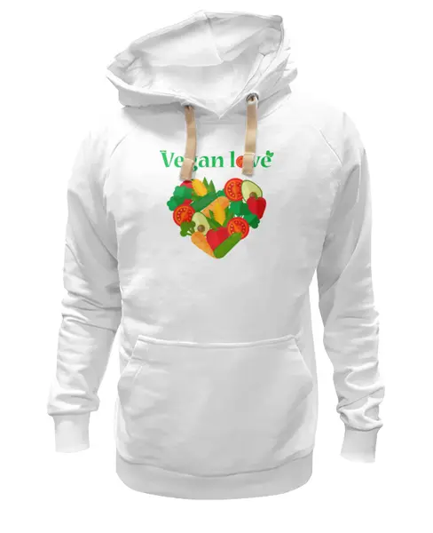 Заказать толстовку в Москве. Толстовка Wearcraft Premium унисекс Vegan love от Antaya - готовые дизайны и нанесение принтов.