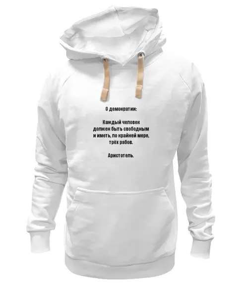 Заказать премиальную одежду в Москве. Толстовка Wearcraft Premium унисекс Демократия от Виктор Гришин - готовые дизайны и нанесение принтов.