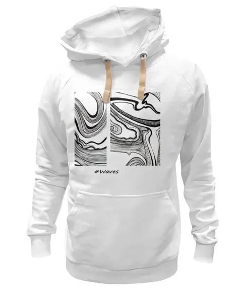 Заказать премиальную одежду в Москве. Толстовка Wearcraft Premium унисекс Waves от katarink - готовые дизайны и нанесение принтов.