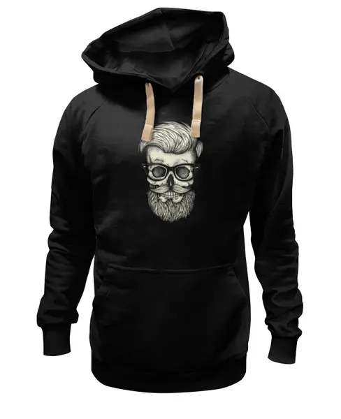 Заказать толстовку в Москве. Толстовка Wearcraft Premium унисекс Череп Хипстера от skull - готовые дизайны и нанесение принтов.