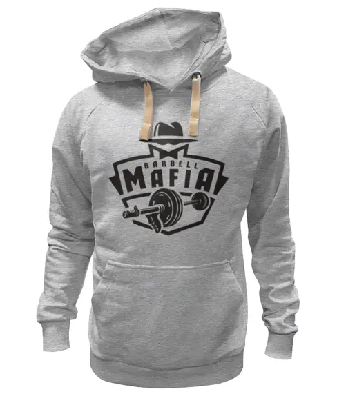 Заказать премиальную одежду в Москве. Толстовка Wearcraft Premium унисекс Barbell Mafia от торгаш - готовые дизайны и нанесение принтов.
