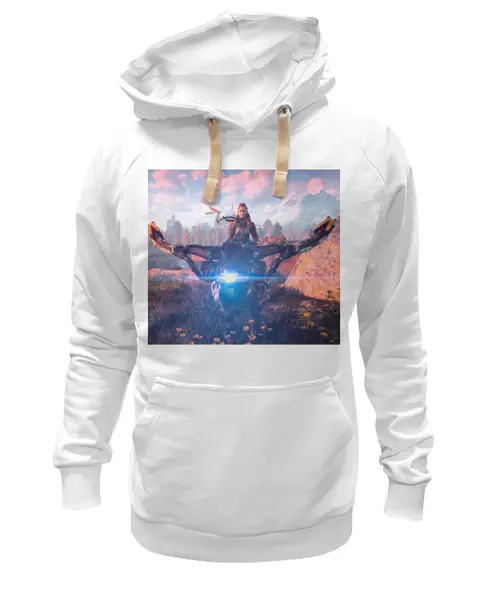 Заказать премиальную одежду в Москве. Толстовка Wearcraft Premium унисекс Horizon Zero Dawn от GeekFox  - готовые дизайны и нанесение принтов.