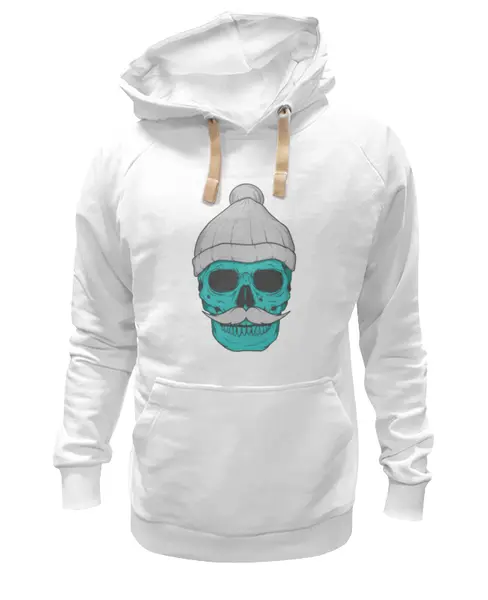 Заказать толстовку в Москве. Толстовка Wearcraft Premium унисекс Hipster skull от zen4@bk.ru - готовые дизайны и нанесение принтов.