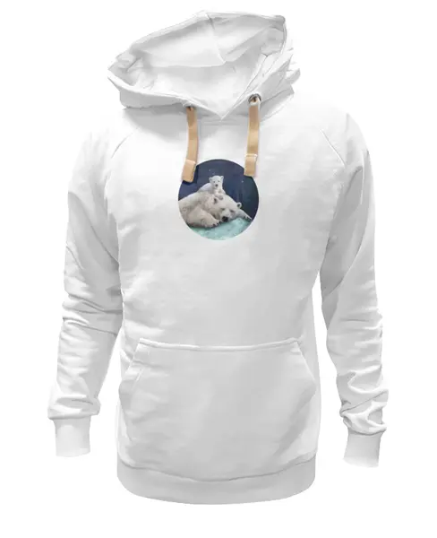 Заказать премиальную одежду в Москве. Толстовка Wearcraft Premium унисекс Белые медведи от printik - готовые дизайны и нанесение принтов.