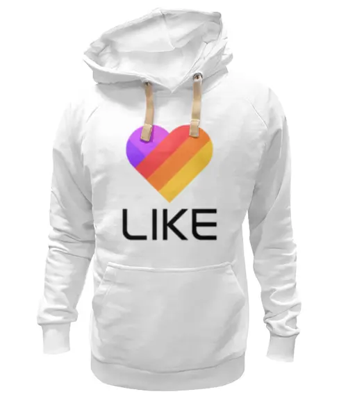 Заказать премиальную одежду в Москве. Толстовка Wearcraft Premium унисекс Like  от DESIGNER   - готовые дизайны и нанесение принтов.