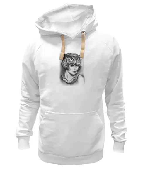 Заказать премиальную одежду в Москве. Толстовка Wearcraft Premium унисекс Девушка Сова от printik - готовые дизайны и нанесение принтов.