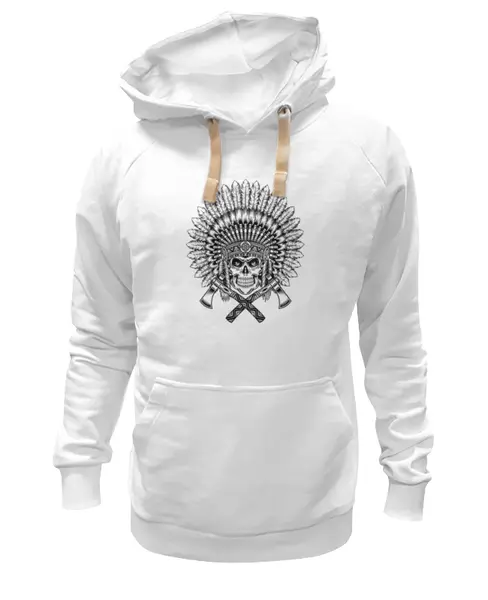 Заказать премиальную одежду в Москве. Толстовка Wearcraft Premium унисекс индеец от Светлана Пантелеева - готовые дизайны и нанесение принтов.
