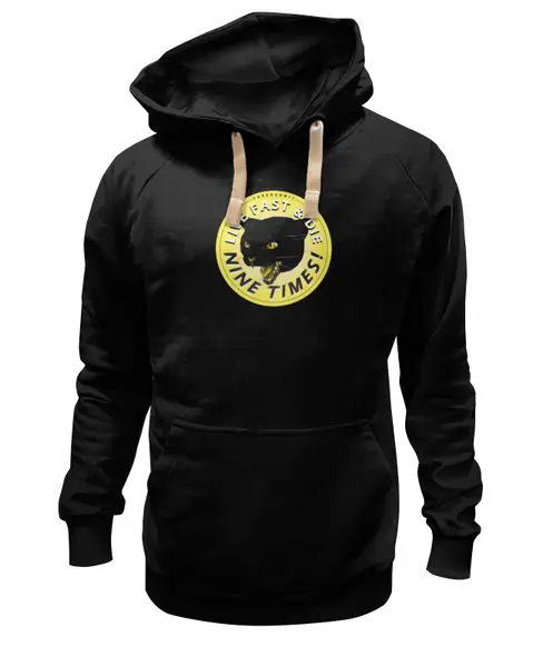Заказать толстовку в Москве. Толстовка Wearcraft Premium унисекс Чёрная кошка  от T-shirt print  - готовые дизайны и нанесение принтов.