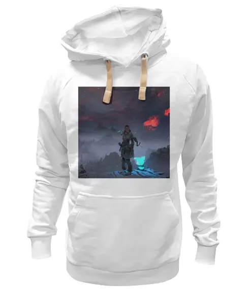 Заказать премиальную одежду в Москве. Толстовка Wearcraft Premium унисекс Horizon Zero Dawn от GeekFox  - готовые дизайны и нанесение принтов.