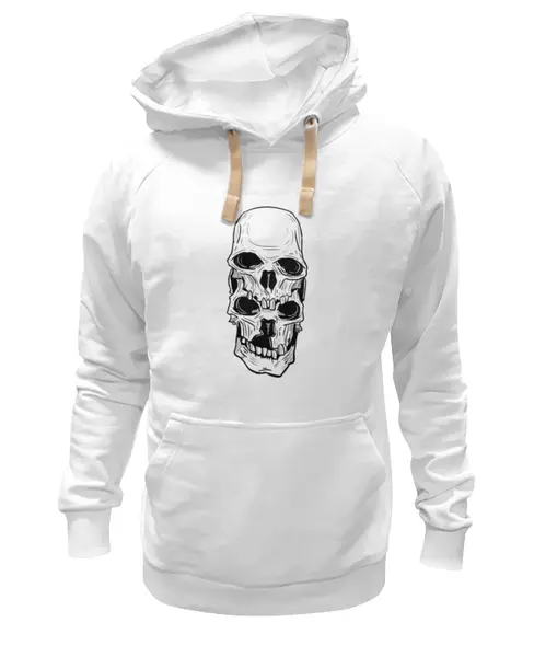 Заказать премиальную одежду в Москве. Толстовка Wearcraft Premium унисекс Skull от zen4@bk.ru - готовые дизайны и нанесение принтов.