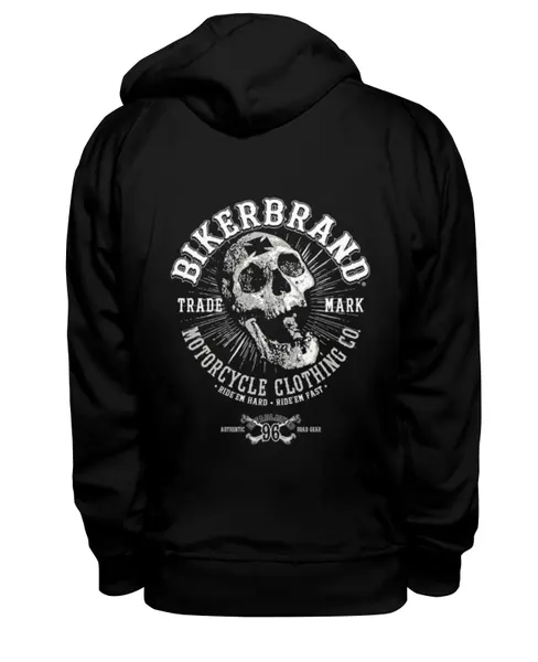 Заказать премиальную одежду в Москве. Толстовка Wearcraft Premium унисекс Bikerbrand от Leichenwagen - готовые дизайны и нанесение принтов.