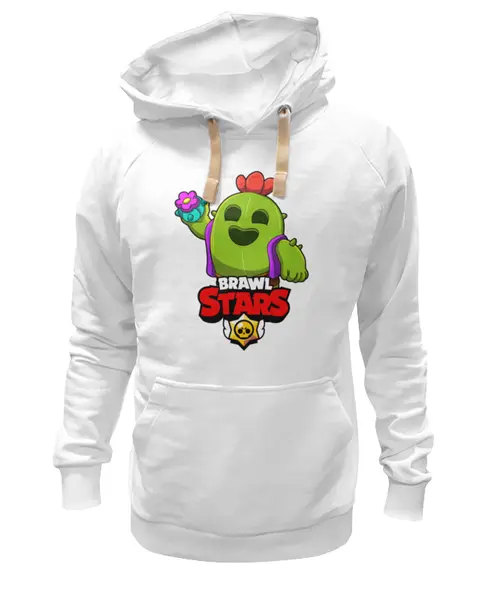Заказать премиальную одежду в Москве. Толстовка Wearcraft Premium унисекс BRAWL STARS SPIKE от geekbox - готовые дизайны и нанесение принтов.