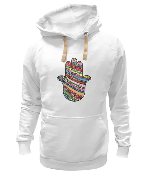 Заказать премиальную одежду в Москве. Толстовка Wearcraft Premium унисекс Хамса от BeliySlon - готовые дизайны и нанесение принтов.