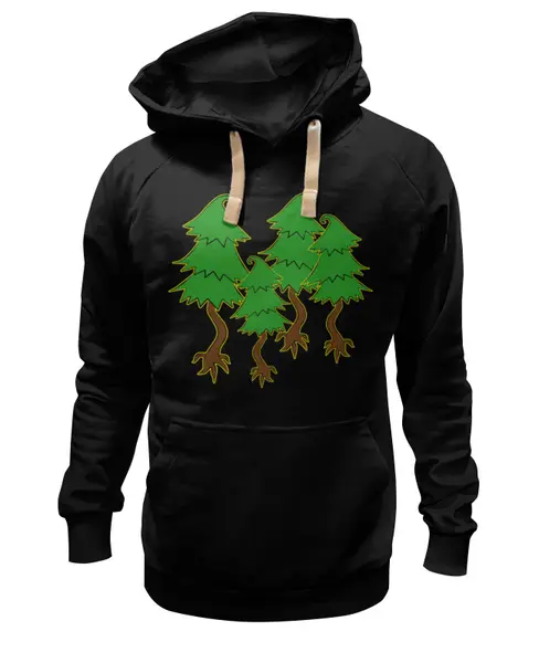 Заказать премиальную одежду в Москве. Толстовка Wearcraft Premium унисекс Dancing spruce от Максим Налетов - готовые дизайны и нанесение принтов.