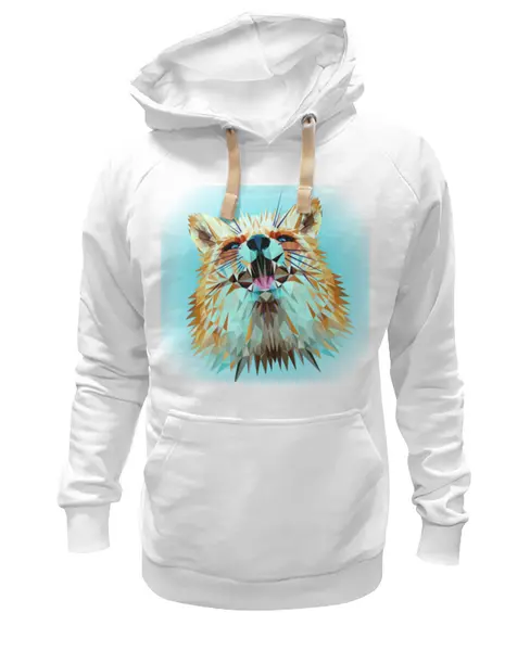 Заказать премиальную одежду в Москве. Толстовка Wearcraft Premium унисекс Low Poly Fox от natulia_hatulia@yahoo.com - готовые дизайны и нанесение принтов.