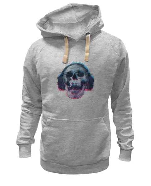 Заказать премиальную одежду в Москве. Толстовка Wearcraft Premium унисекс Skull loves music от Дана Столыпина - готовые дизайны и нанесение принтов.