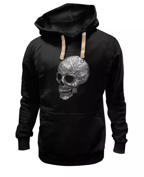 Заказать премиальную одежду в Москве. Толстовка Wearcraft Premium унисекс Череп от printik - готовые дизайны и нанесение принтов.