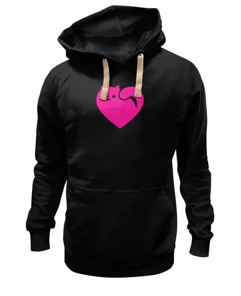 Заказать премиальную одежду в Москве. Толстовка Wearcraft Premium унисекс Кот-сердце от hideo_kojima - готовые дизайны и нанесение принтов.