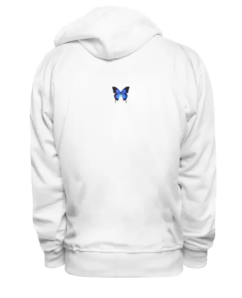Заказать премиальную одежду в Москве. Толстовка Wearcraft Premium унисекс Синяя бабочка от Maggi Rich - готовые дизайны и нанесение принтов.