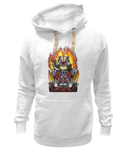 Заказать толстовку в Москве. Толстовка Wearcraft Premium унисекс Hot Rod Skull от balden - готовые дизайны и нанесение принтов.