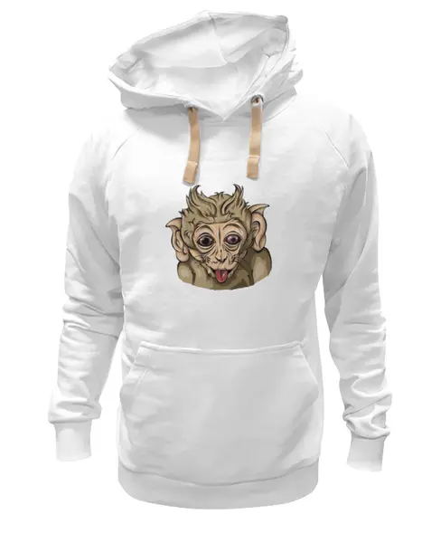 Заказать премиальную одежду в Москве. Толстовка Wearcraft Premium унисекс Мартышка-Студент от Shamanice - готовые дизайны и нанесение принтов.