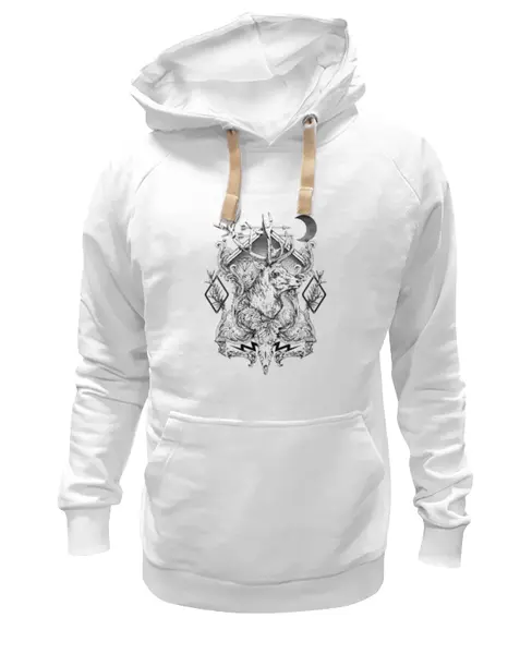 Заказать премиальную одежду в Москве. Толстовка Wearcraft Premium унисекс Эмблема Олень от Александр Гришин - готовые дизайны и нанесение принтов.