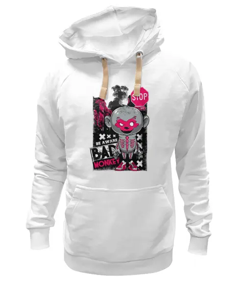 Заказать премиальную одежду в Москве. Толстовка Wearcraft Premium унисекс Bad Monkey от denis01001 - готовые дизайны и нанесение принтов.