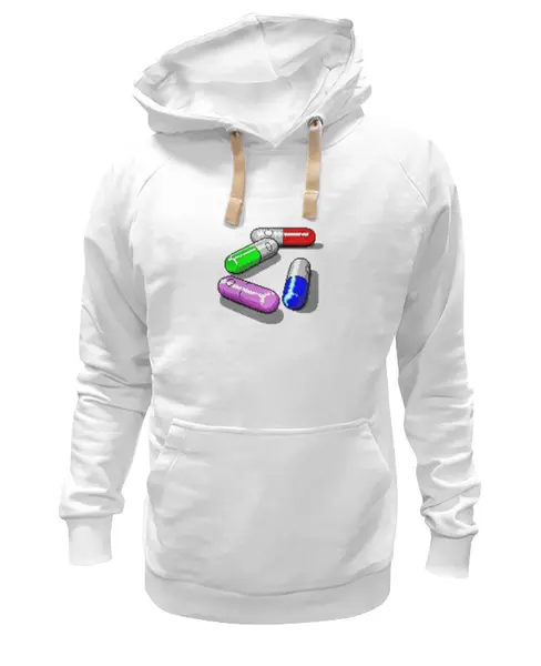 Заказать премиальную одежду в Москве. Толстовка Wearcraft Premium унисекс Пилюли от Acid Kiss - готовые дизайны и нанесение принтов.