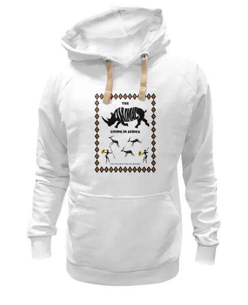 Заказать премиальную одежду в Москве. Толстовка Wearcraft Premium унисекс The animals living in Africa от Shdomon - готовые дизайны и нанесение принтов.