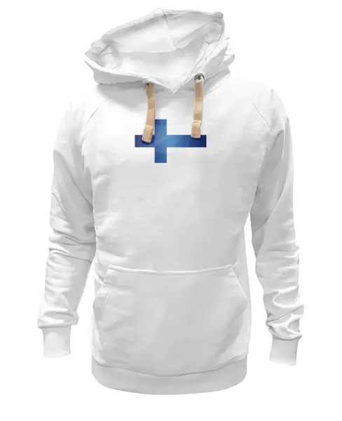 Заказать премиальную одежду в Москве. Толстовка Wearcraft Premium унисекс Флаг Финляндии от Mister Lunatic - готовые дизайны и нанесение принтов.