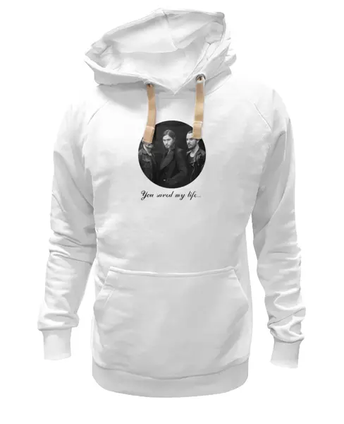 Заказать премиальную одежду в Москве. Толстовка Wearcraft Premium унисекс You saved my life от prettydisaster - готовые дизайны и нанесение принтов.