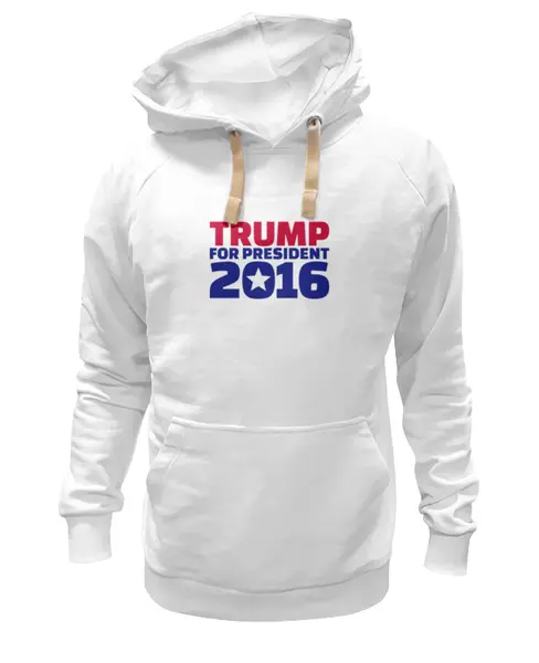 Заказать премиальную одежду в Москве. Толстовка Wearcraft Premium унисекс Trump For President от skynatural - готовые дизайны и нанесение принтов.