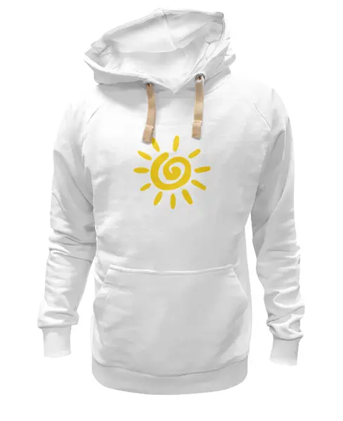 Заказать премиальную одежду в Москве. Толстовка Wearcraft Premium унисекс Солнце - Sun от trend - готовые дизайны и нанесение принтов.