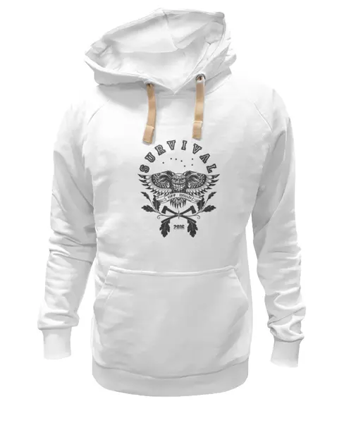 Заказать премиальную одежду в Москве. Толстовка Wearcraft Premium унисекс OWL. SURVIVAL от Алексс Неро - готовые дизайны и нанесение принтов.