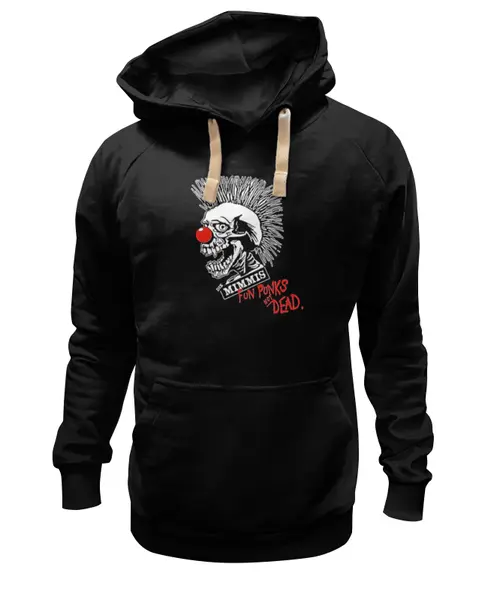 Заказать премиальную одежду в Москве. Толстовка Wearcraft Premium унисекс Punks Not Dead от Leichenwagen - готовые дизайны и нанесение принтов.