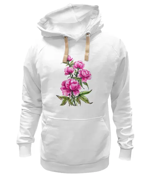 Заказать премиальную одежду в Москве. Толстовка Wearcraft Premium унисекс Пионы от Мария Мария - готовые дизайны и нанесение принтов.