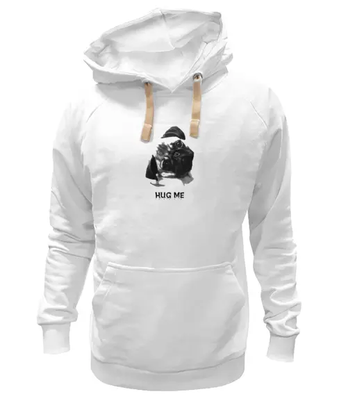 Заказать премиальную одежду в Москве. Толстовка Wearcraft Premium унисекс Грустный мопс  от Ulya D. - готовые дизайны и нанесение принтов.