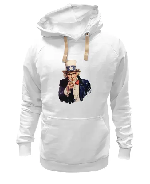 Заказать премиальную одежду в Москве. Толстовка Wearcraft Premium унисекс Дядя Сэм от YellowCloverShop - готовые дизайны и нанесение принтов.