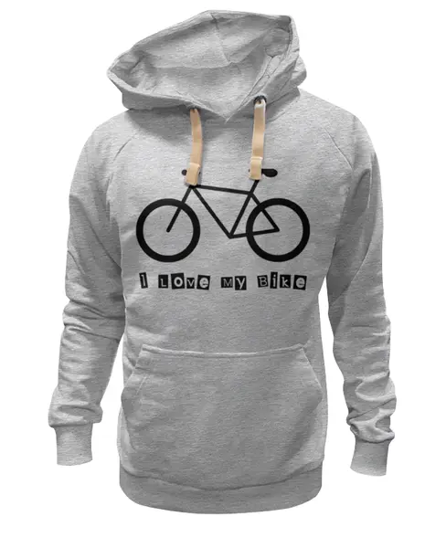 Заказать премиальную одежду в Москве. Толстовка Wearcraft Premium унисекс I Love My Bike от Виктория - готовые дизайны и нанесение принтов.