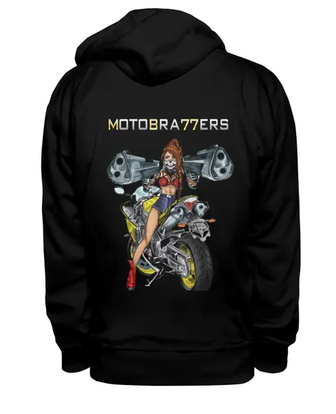 Заказать премиальную одежду в Москве. Толстовка Wearcraft Premium унисекс MotoBra77ers от anna_antonicuk@mail.ru - готовые дизайны и нанесение принтов.