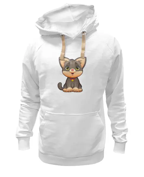 Заказать премиальную одежду в Москве. Толстовка Wearcraft Premium унисекс Милый котёнок от Yaroslava - готовые дизайны и нанесение принтов.